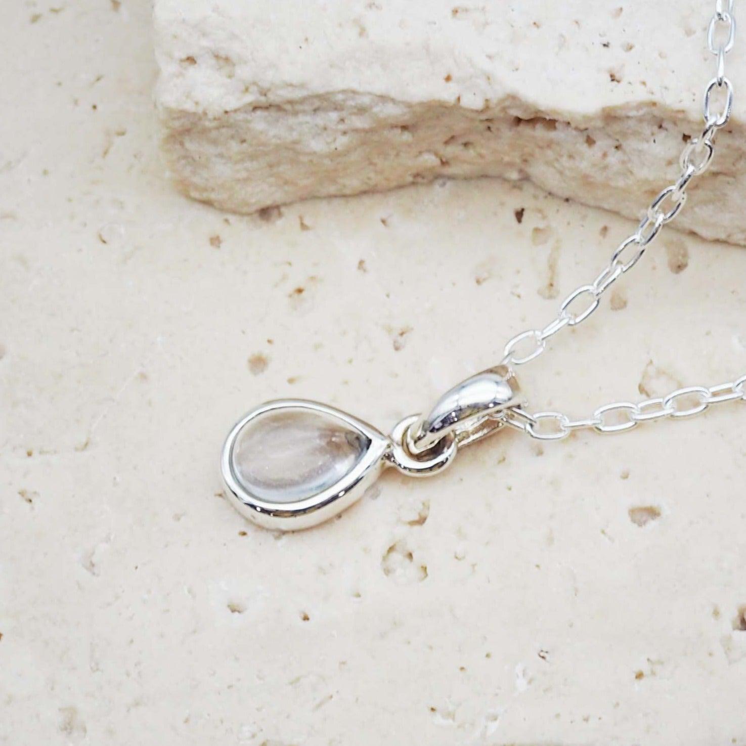 April Birthstone Necklace - Herkimer - womens jewellery by indie and harper