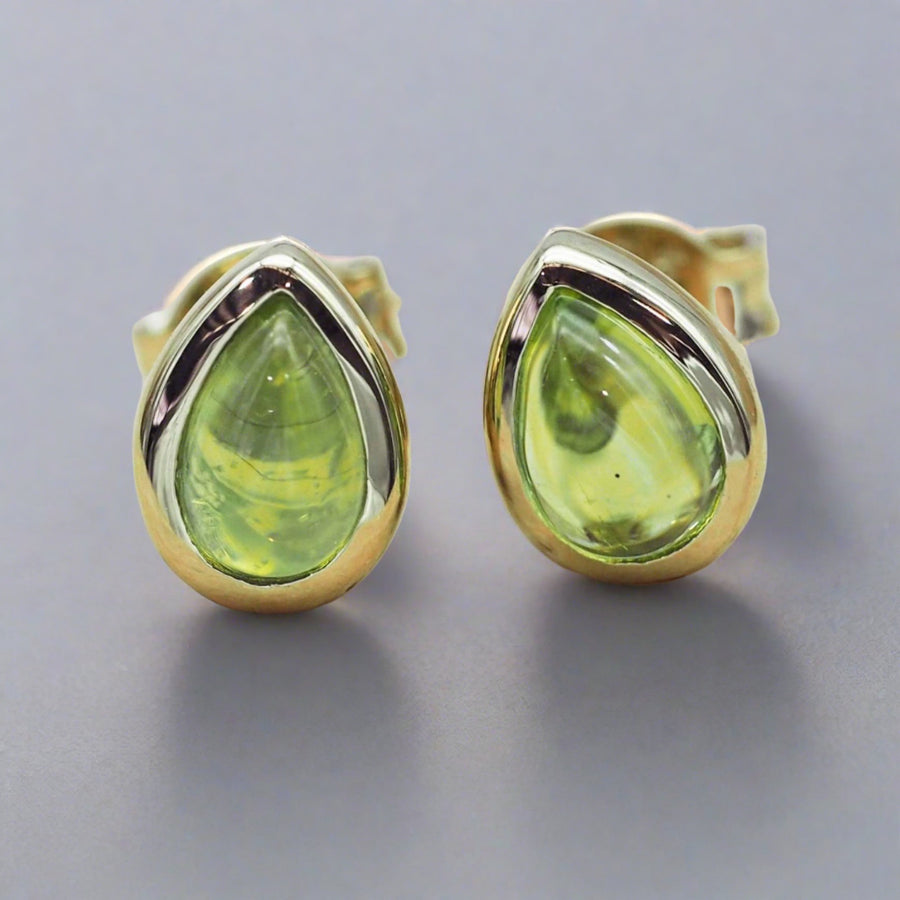 August Birthstone Earrings - gold Peridot earrings - august birthstone jewellery australia
