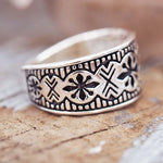 Aztec Flower Ring - womens jewellery by indie and harper