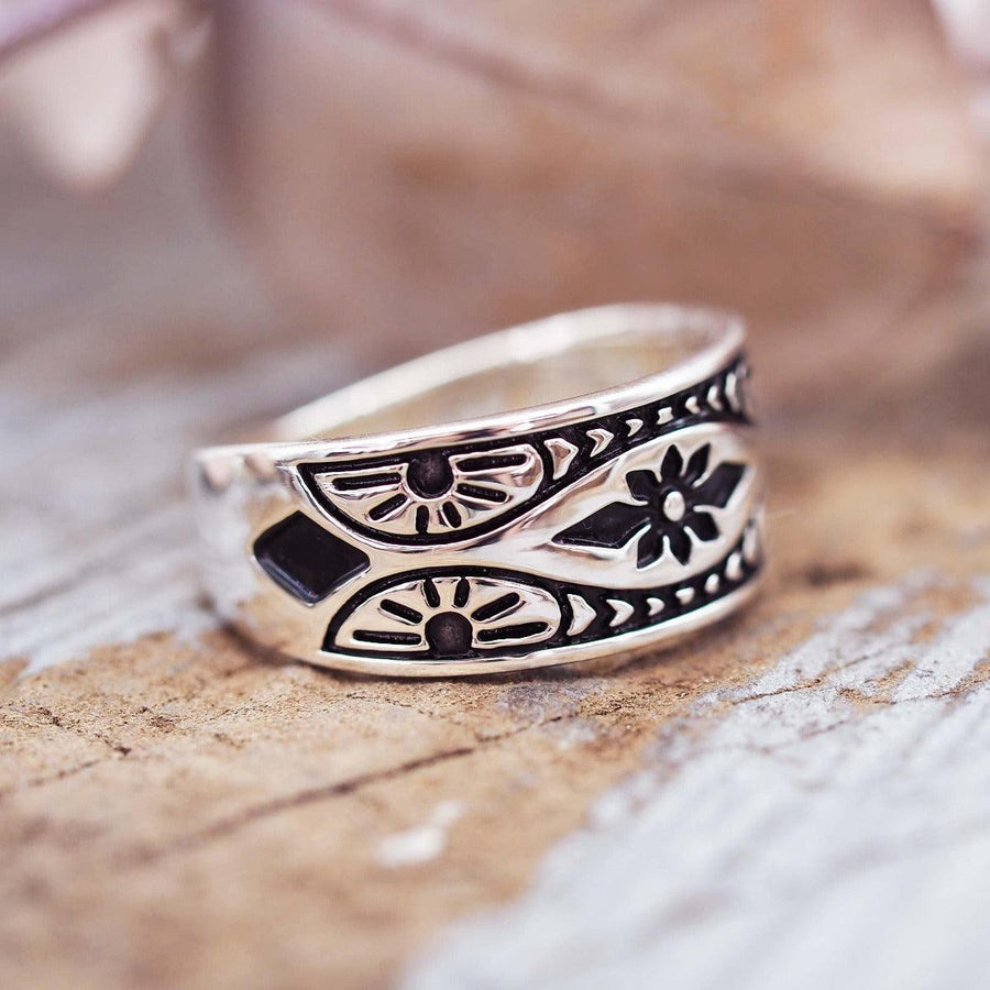 Silver boho Ring - womens boho jewellery by indie and harper