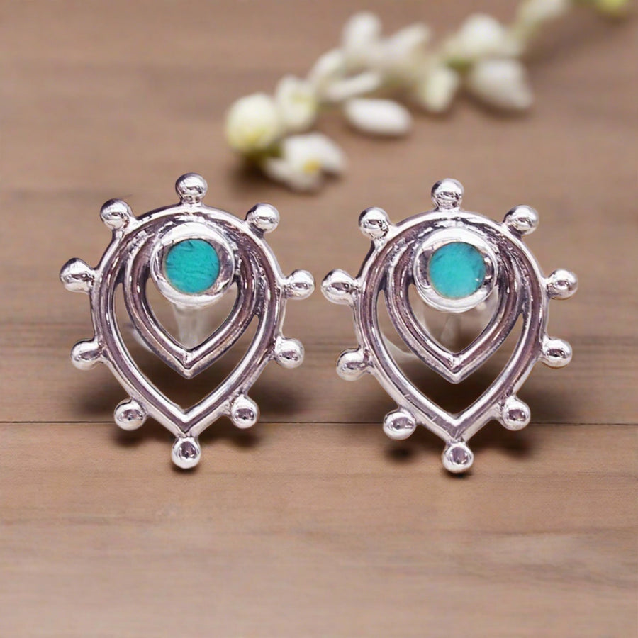 turquoise earrings - sterling silver jewellery australia