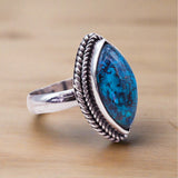 Azurite Twist Ring - womens jewellery by indie and harper