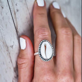 Cowrie Sea Shell Ring - womens jewellery by indie and harper