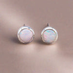 Dainty Sterling silver Australian Opal Earrings - womens Australian opal jewellery by Australian jewellery brand indie and harper