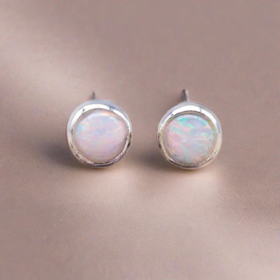 Dainty Australian Opal Earrings - womens opal jewellery australia