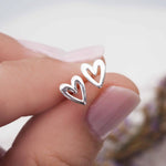 Dainty Heart Earrings - womens jewellery by indie and harper