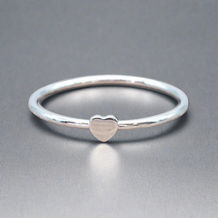 Dainty sterling silver Heart Ring - womens sterling silver jewellery australia