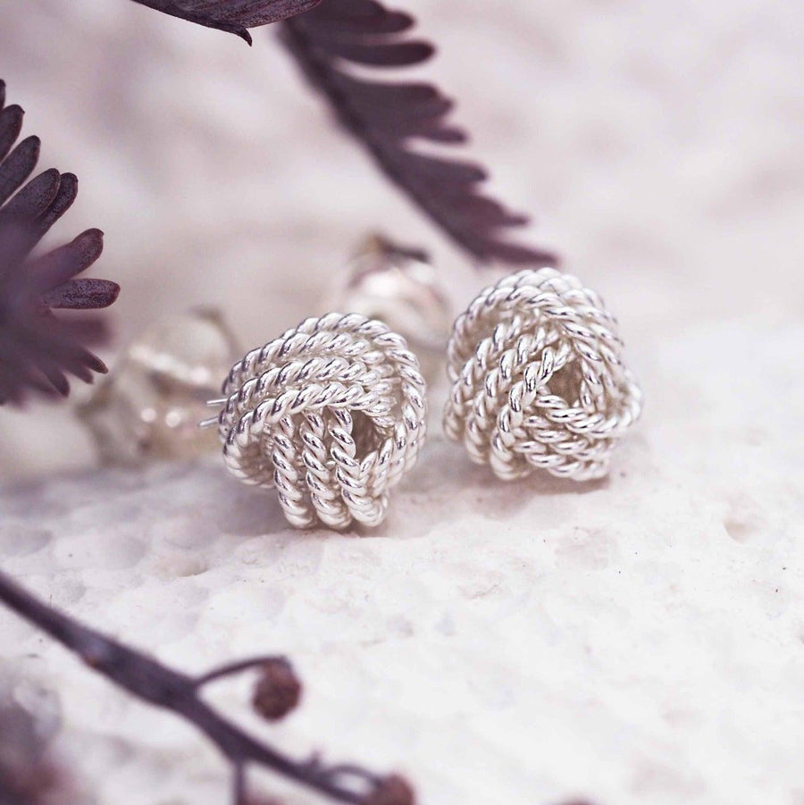Dainty Knot Earrings - womens jewellery by indie and harper