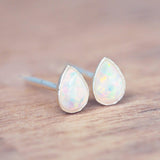 Dainty Opal Droplet Earrings - womens jewellery by indie and harper
