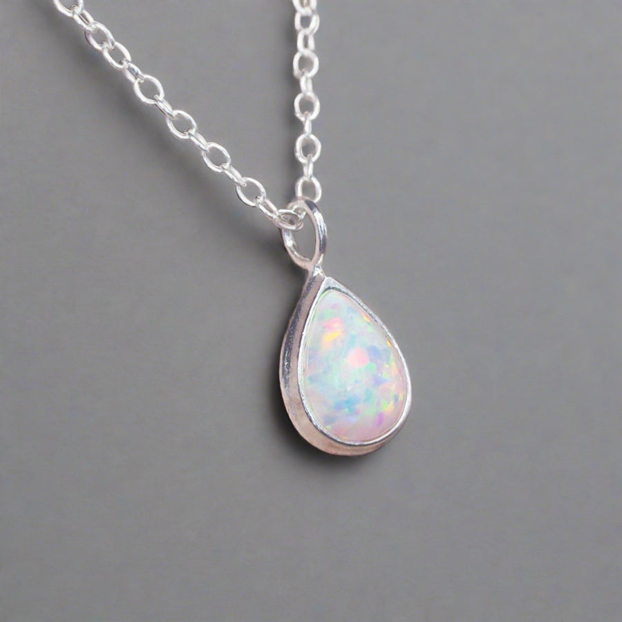 sterling silver Opal Necklace - womens opal jewellery Australia 