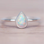 dainty Opal Ring - white opal jewellery by online jewellery brand indie and Harper Australia 