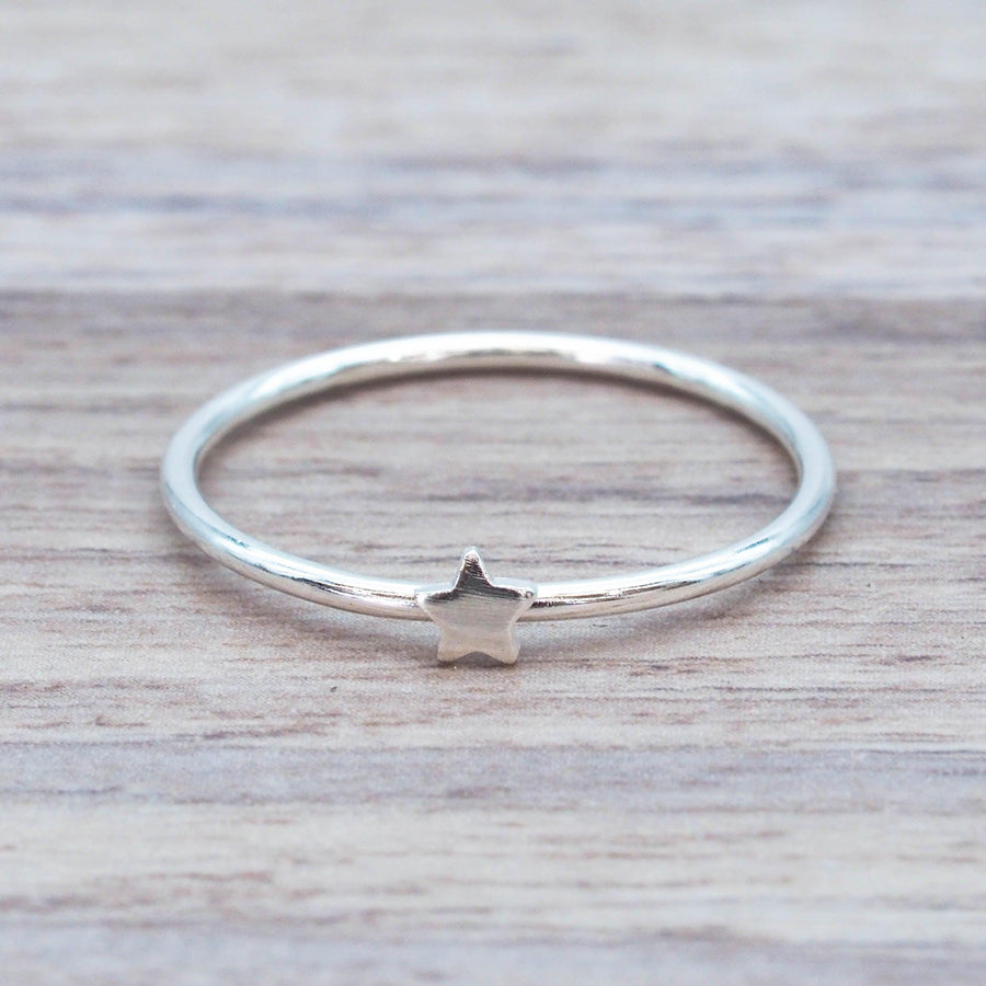 Dainty star sterling silver stacker Ring - Australian jewellery brand