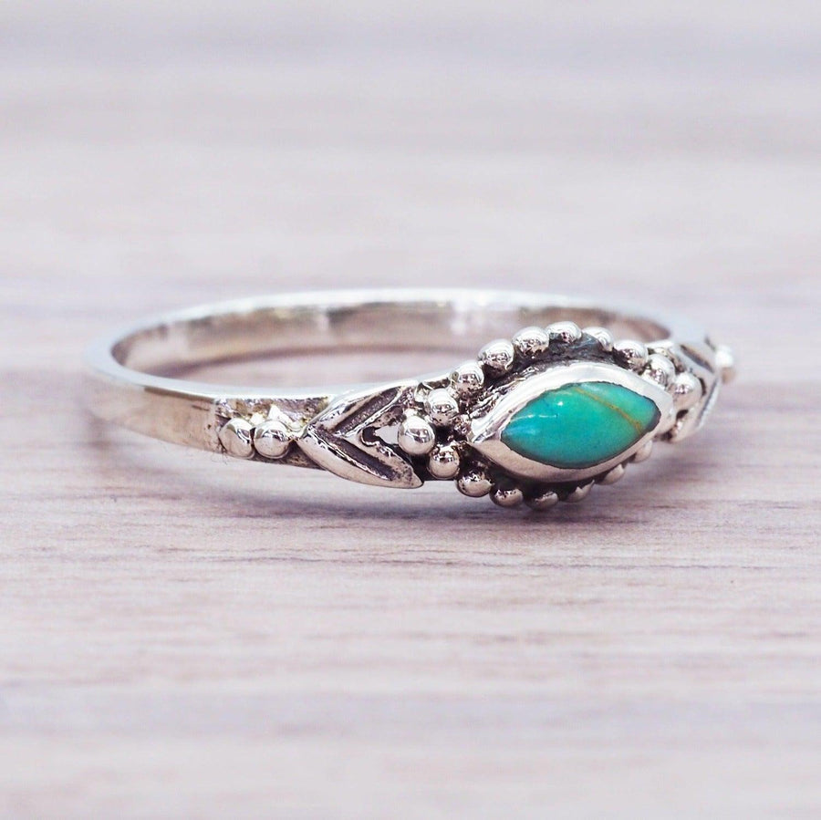 Dainty Turquoise Ring - womens turquoise jewellery