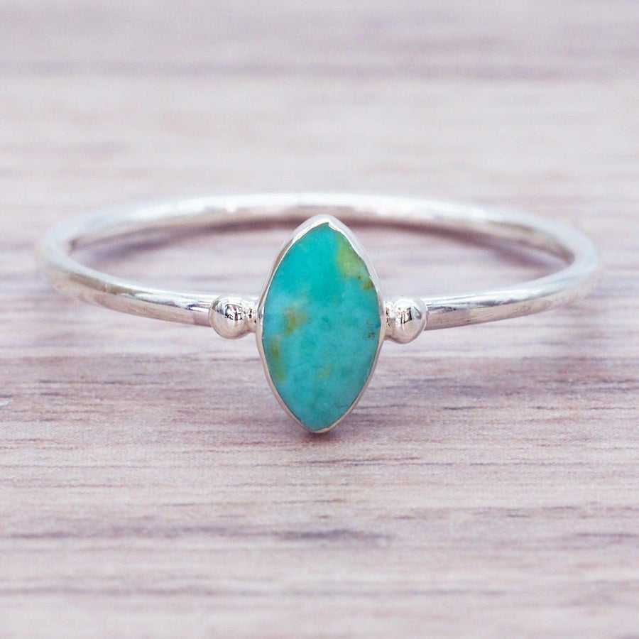 Dainty Sterling silver Turquoise Ring - womens turquoise jewellery Australia 