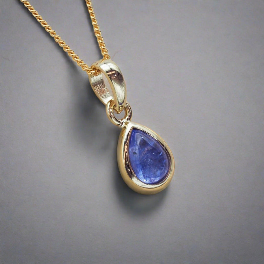 December Birthstone Necklace - gold Tanzanite necklace - womens December birthstone jewellery Australia 