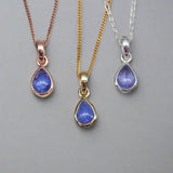 December Birthstone Necklace - Tanzanite - womens jewellery by indie and harper