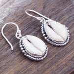 Detailed Cowrie Shell Earrings - womens jewellery by indie and harper