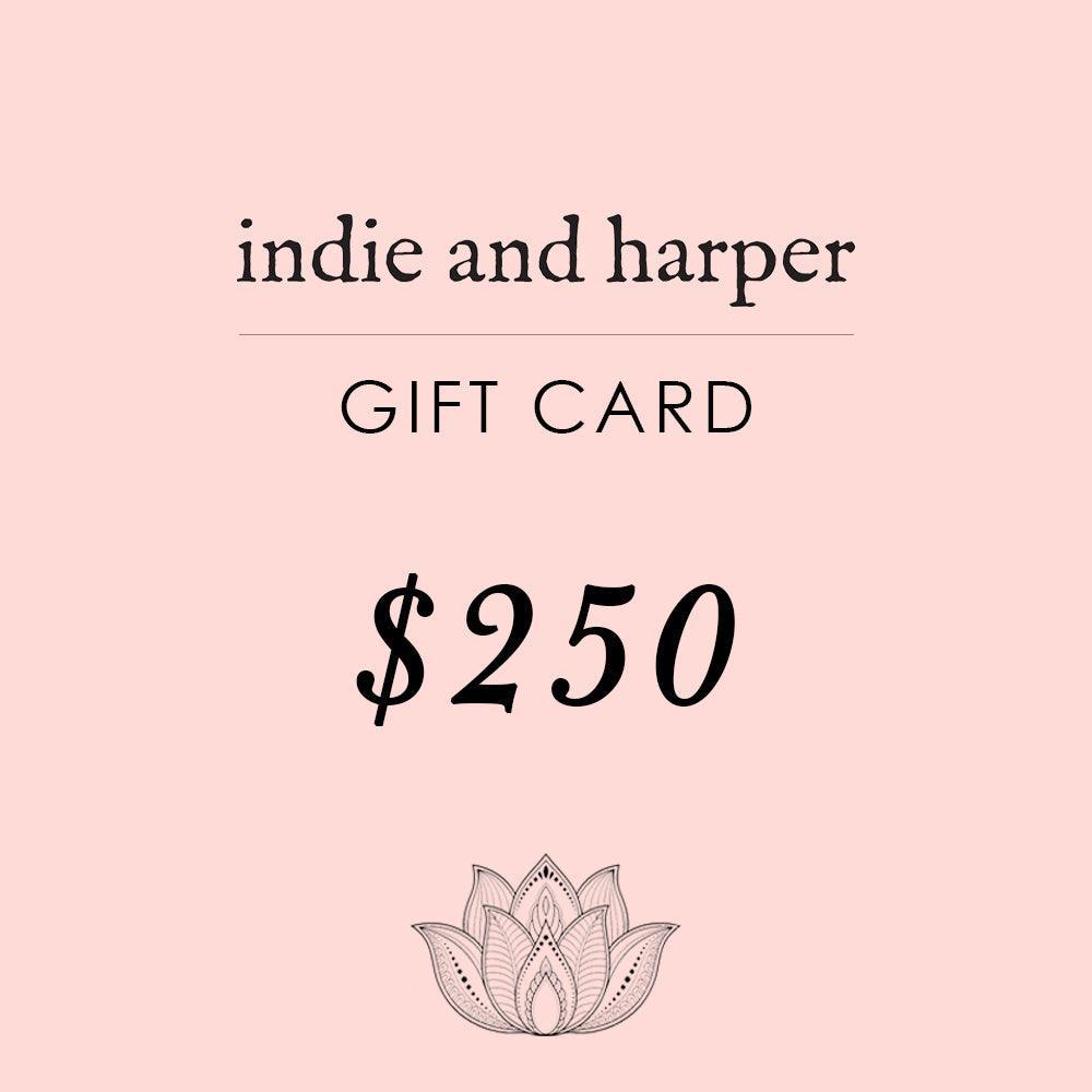 $250 Indie and Harper Gift Card - womens jewellery by indie and harper