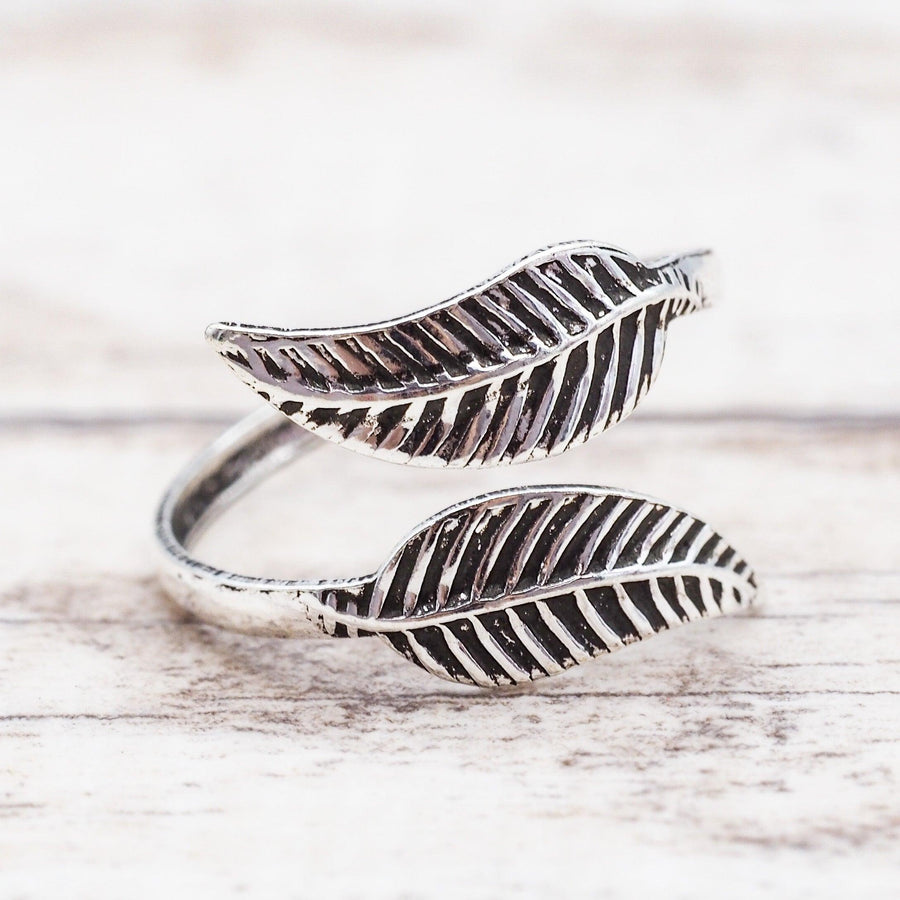 Double Feather Sterling silver Toe Ring - womens boho jewellery by indie and harper