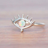 Evil Eye Opal Ring - womens jewellery by indie and harper