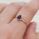 February Birthstone Ring - Amethyst - womens jewellery by indie and harper
