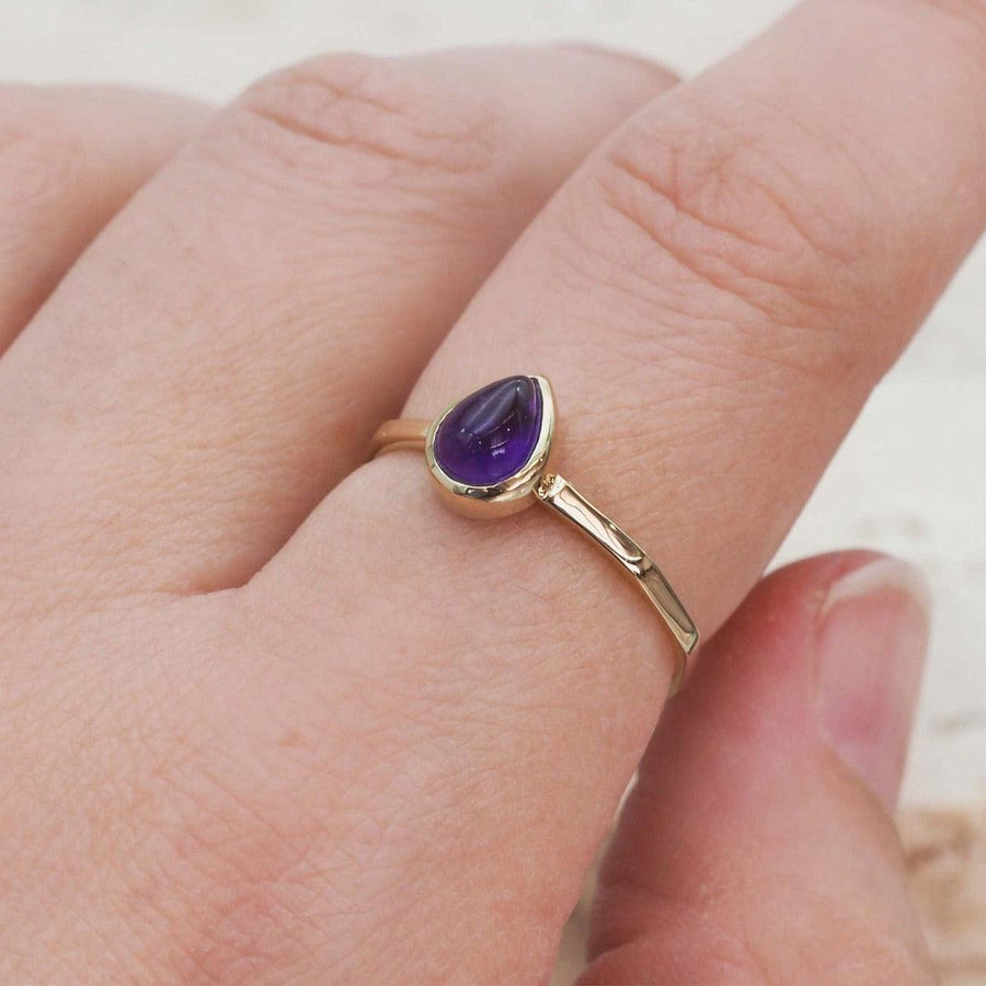 February Birthstone Ring - Amethyst ring - womens amethyst jewellery by indie and harper