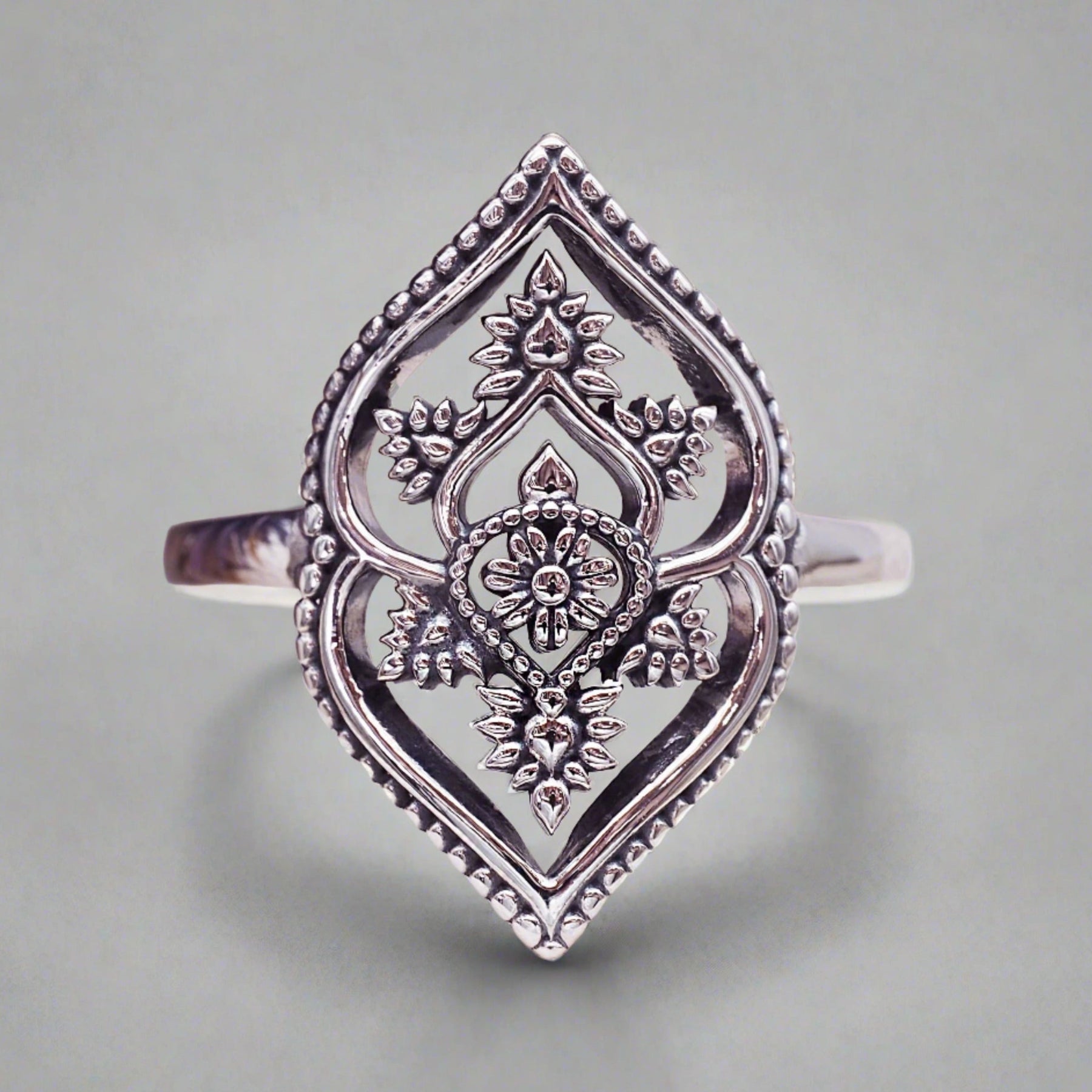 Flower Mandala Ring - womens jewellery by indie and harper