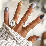 Gold Cowrie Sea Shell Ring - womens jewellery by indie and harper