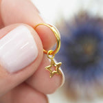 Gold Dainty Star Hoops - womens jewellery by indie and harper