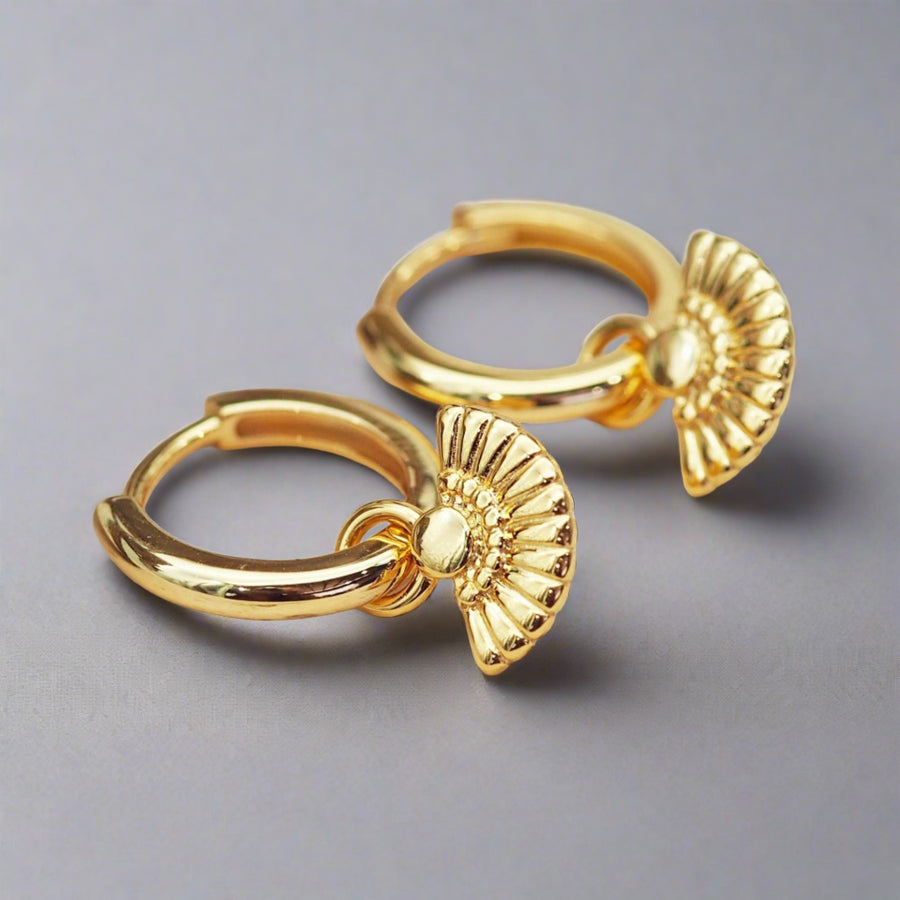 Dainty Gold hoop Earrings - womens gold jewellery Australia by indie and harper