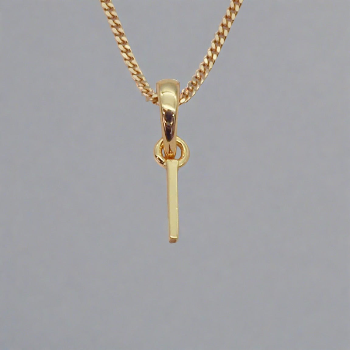 gold initial i necklace - womens jewelry online by australian jewellery brands indie and harper