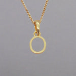 gold initial o necklace by indie and harper australia