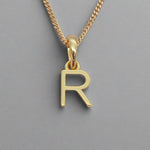 gold initial r necklace by indie and harper australia