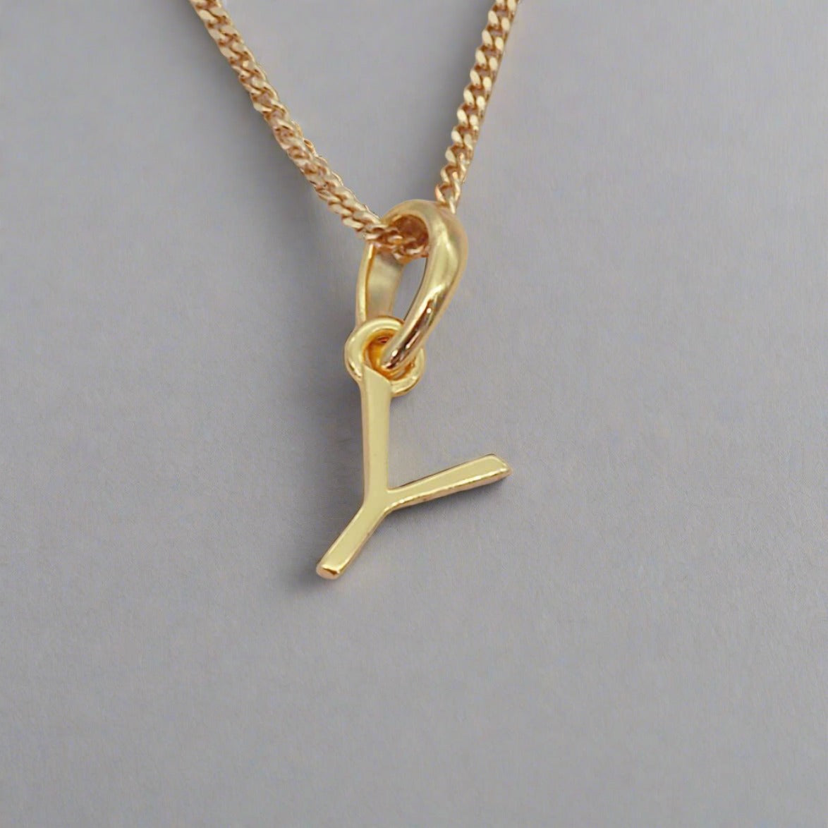 gold initial y necklace - womens jewelry online by australian jewellery brands indie and harper