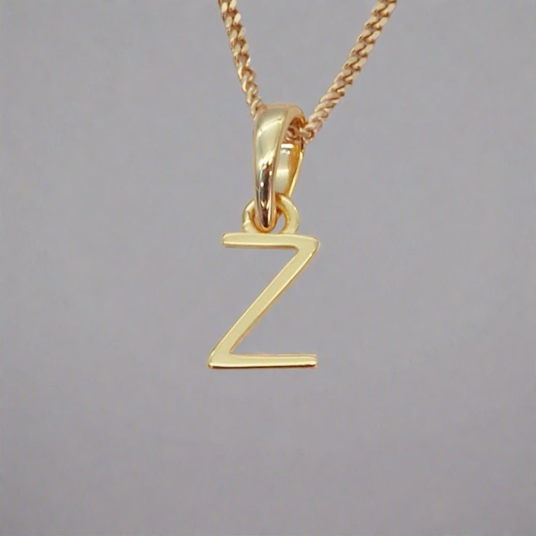 gold initial z necklace - womens jewelry online by australian jewellery brands indie and harper