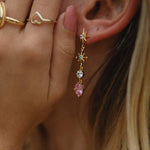 Gold Star Drop Earrings - womens jewellery by indie and harper