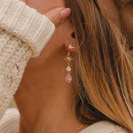 Gold Star Drop Earrings - womens jewellery by indie and harper