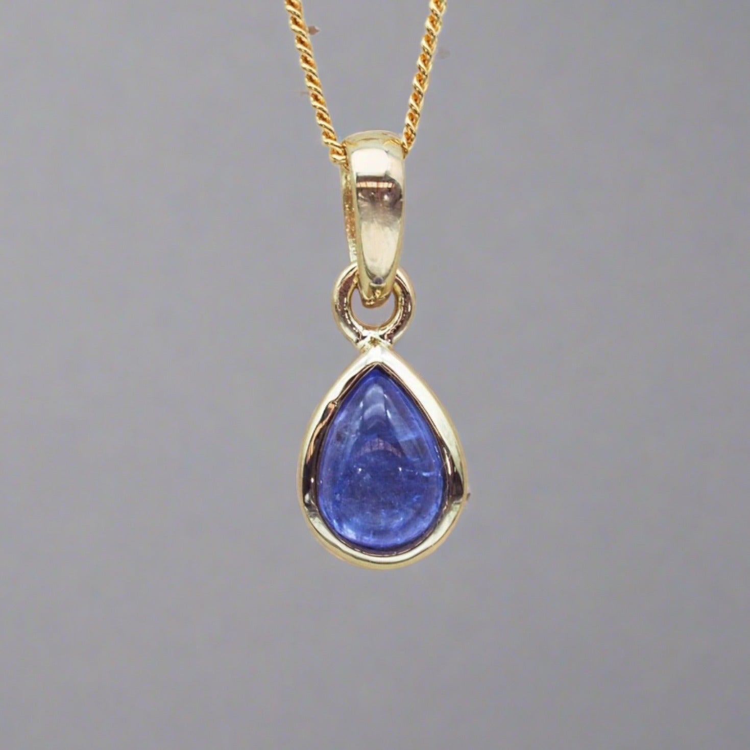 Gold December Birthstone tanzanite Necklace by indie and Harper Australia