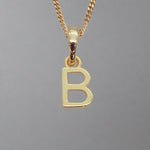 gold initial b necklace by indie and harper