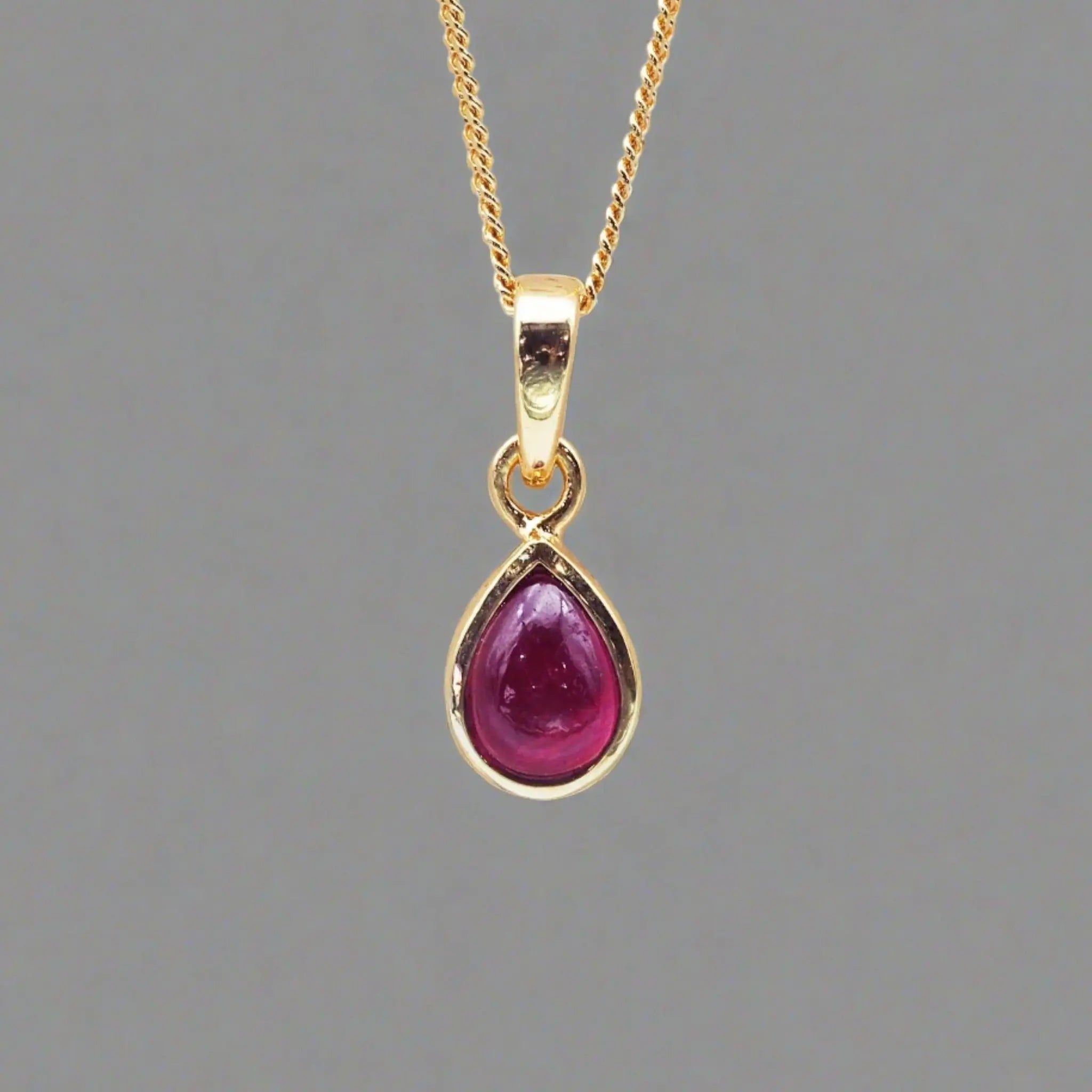 indie and harper gold January Birthstone Garnet necklace