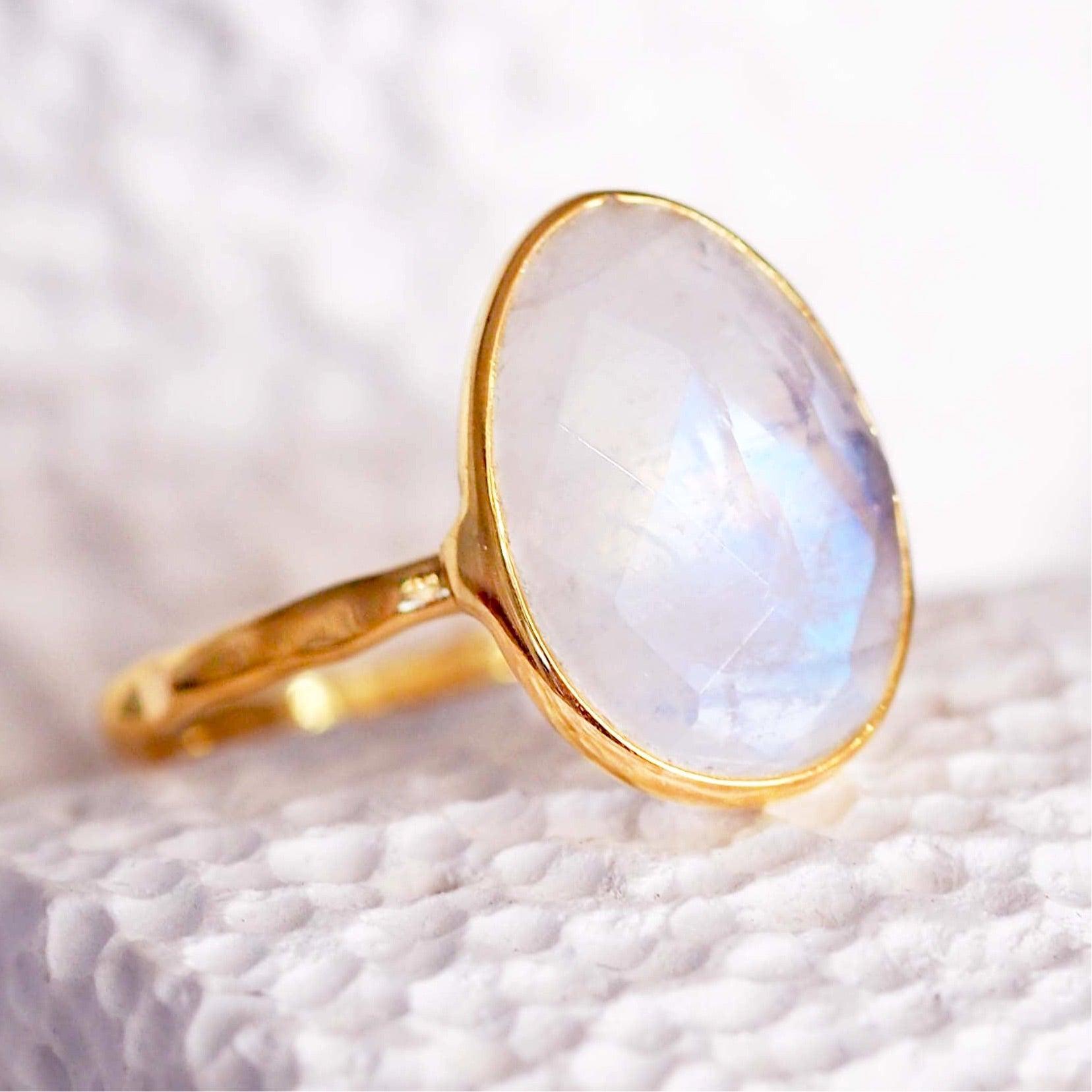 indie and harper Gold Moonstone Ring 