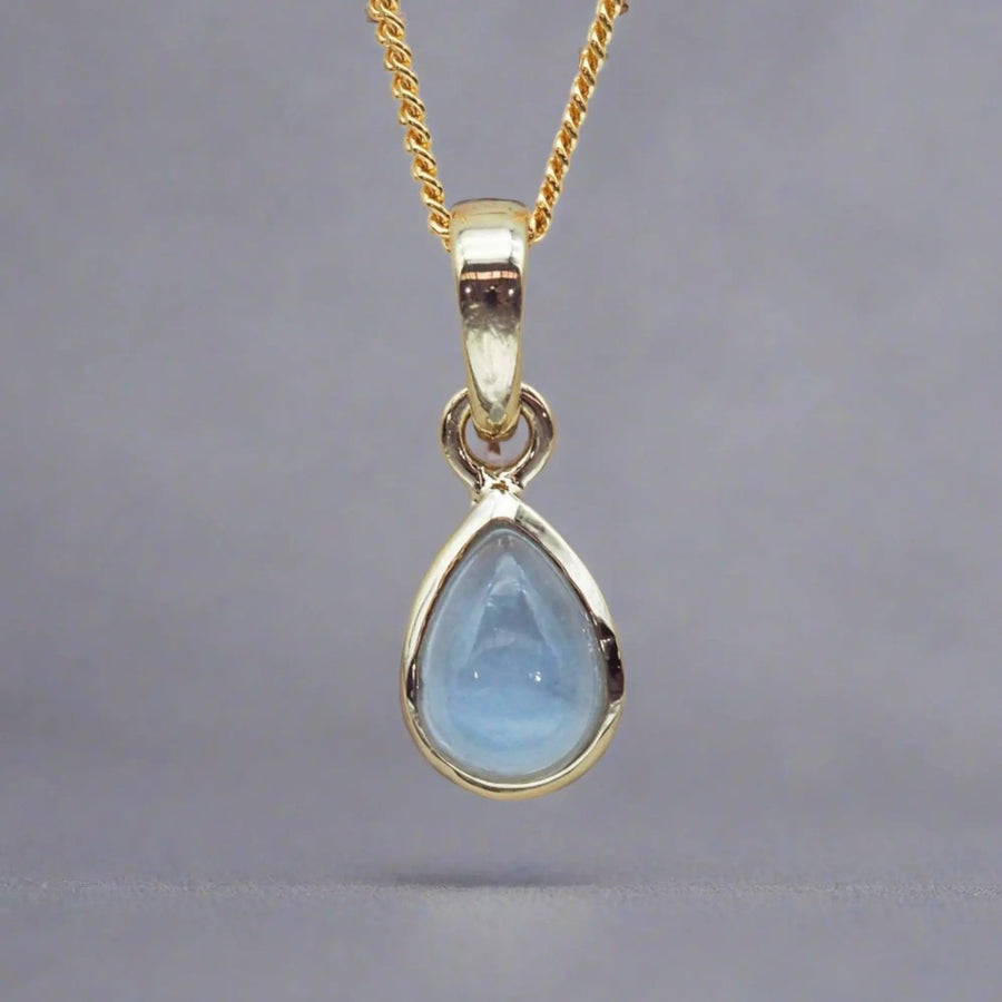 November Birthstone Topaz Necklace Gold Pendant Only