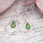 indie and harper sterling silver Green Turquoise Earrings 