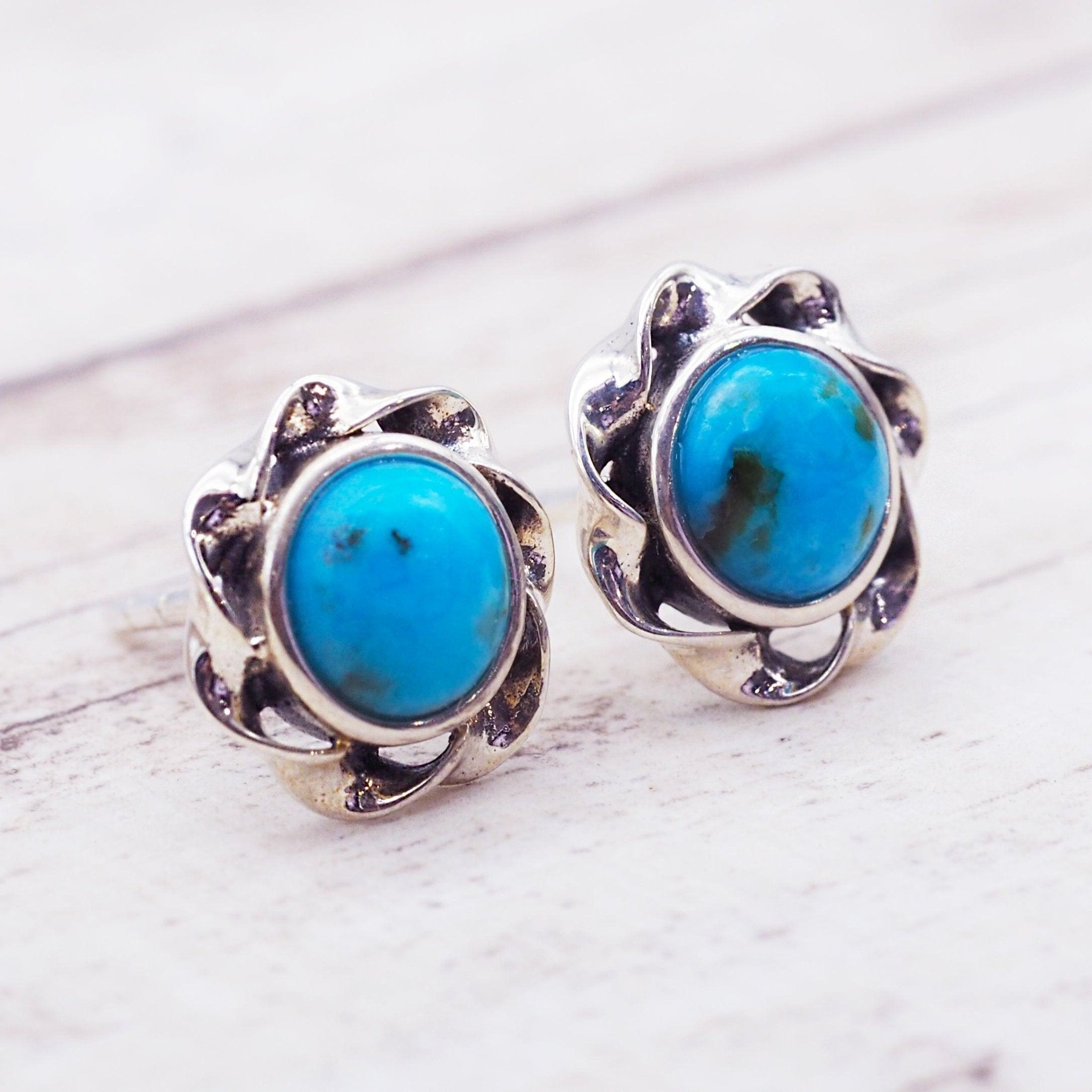 indie and harper sterling silver Turquoise stud earrings