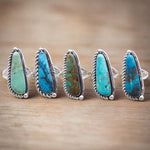 indie and harper sterling silver Navajo Half Twist Turquoise Rings