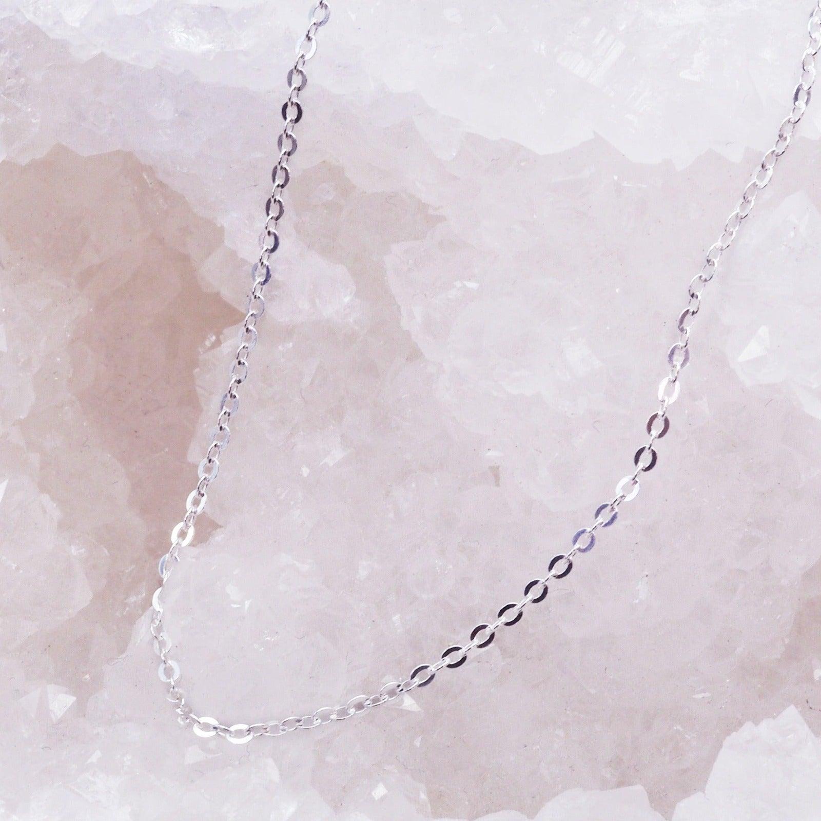 Indie and Harper Italian Sterling Silver Anklet draping on a crystal
