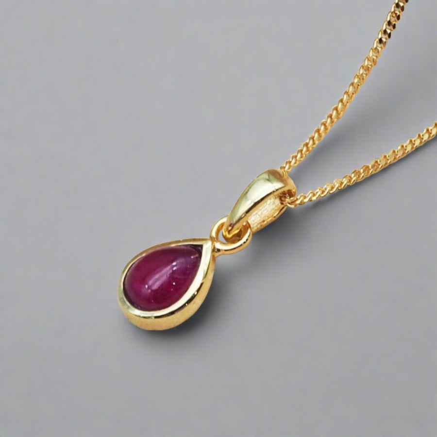 January Birthstone Necklace - Garnet jewellery - gold necklace