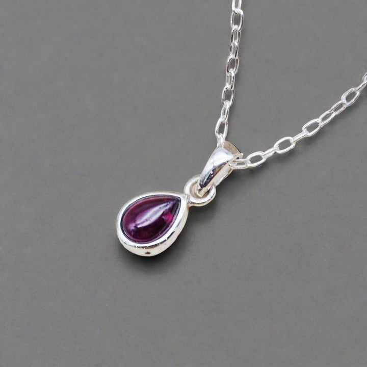 January Birthstone Necklace - sterling silver Garnet necklace - january birthstone jewellery australia