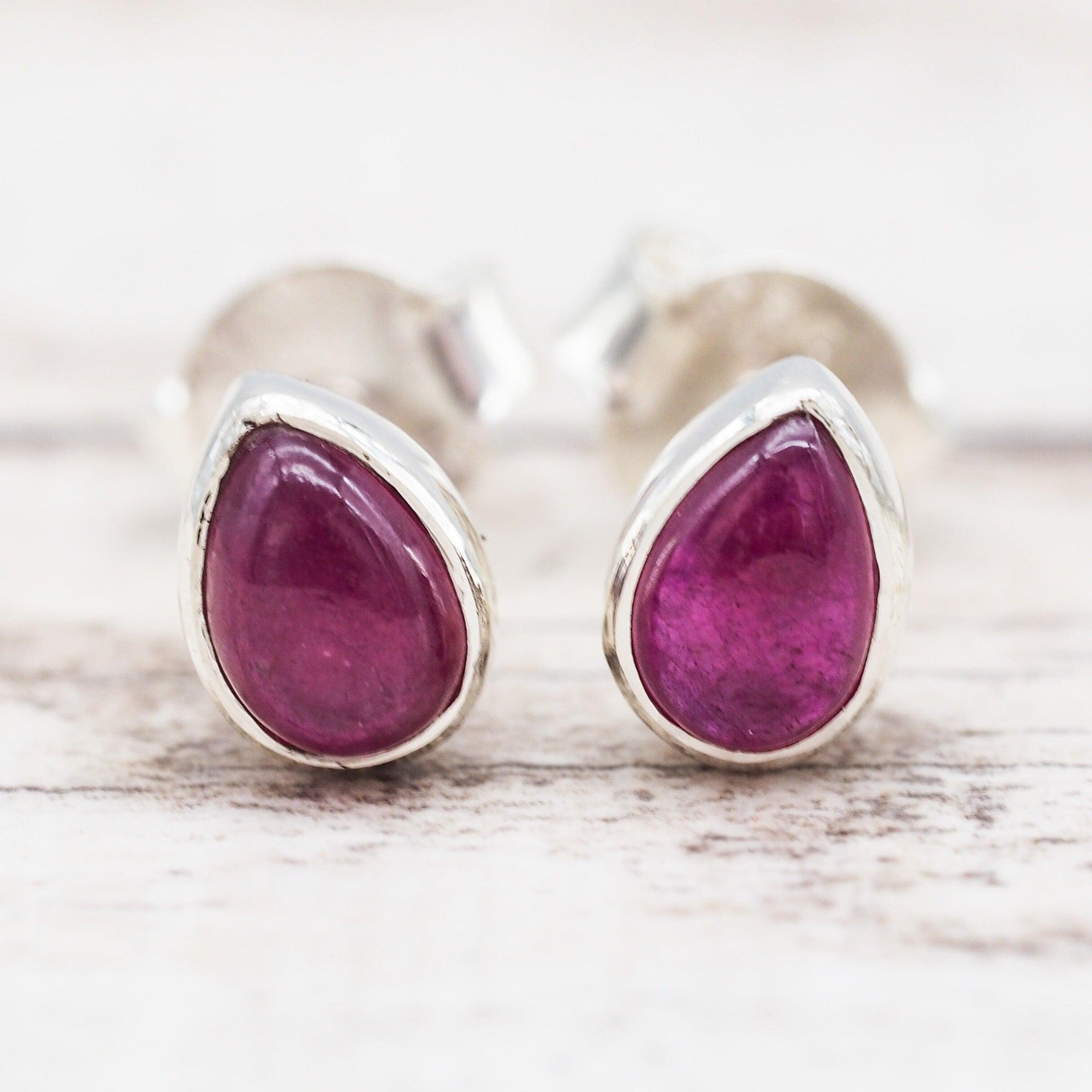 July Birthstone Earrings - Ruby - womens jewellery by indie and harper