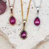 July Birthstone Necklace - Ruby - womens jewellery by indie and harper